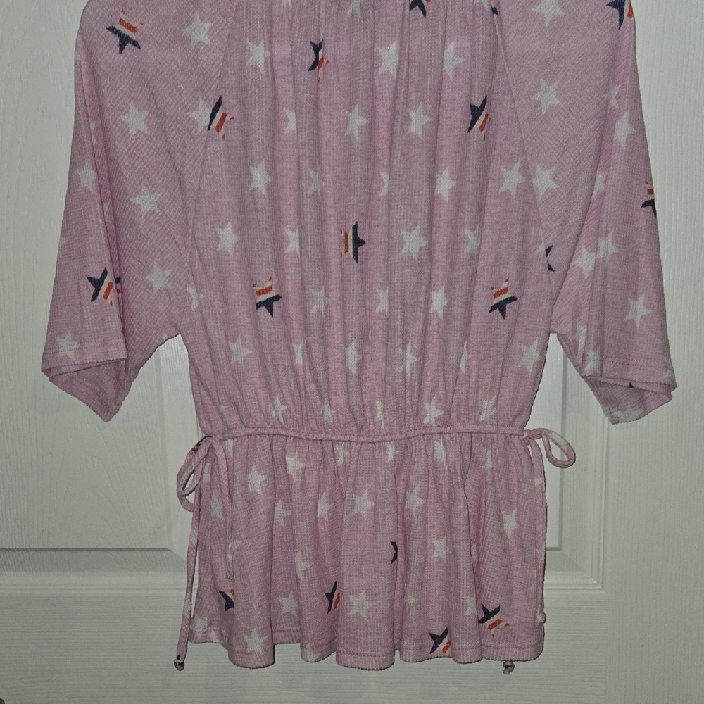 ANDREE BY UNIT Pink Star Print Top - Picture 8 of 8